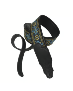 Retro Folk Deluxe 2.5" Guitar Strap - Tourqoise