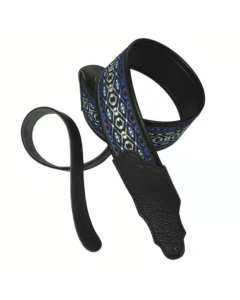 Retro Folk Deluxe 2.5" Guitar Strap - Blue/Purple