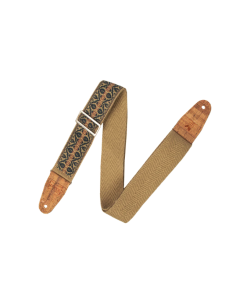 Levy's Vegan Hemp Guitar Strap - Berry & Taupe